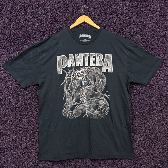 Pantera Electrified Skeletal Snake Thrash Metal T-Shirt XXL - Picture 1 of 5